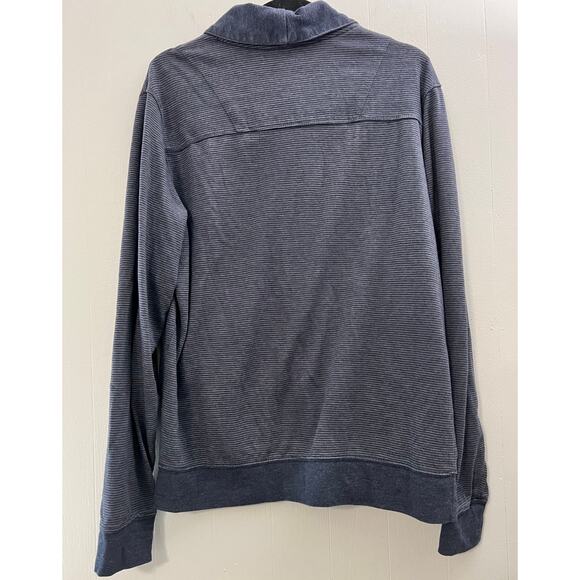 Men's Howe Blue Microstripe Button Front Cardigan Size Large - Picture 2 of 7